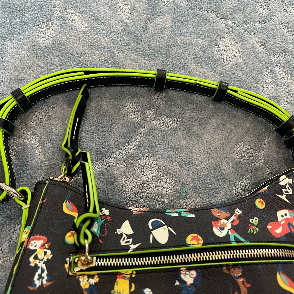 Dooney & Bourke Disney Pixar Hobo Black and Green purse EUC - Picture 6 of 16